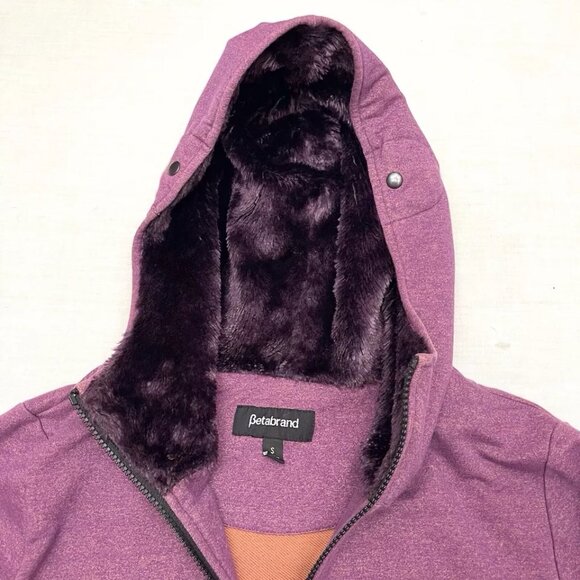 Betabrand Women’s Purple Knockout Travel Zip Up Hoodie Size Small - Picture 4 of 5